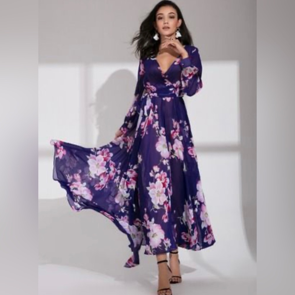 NWT- Floral Print Flowy Maxi wrap